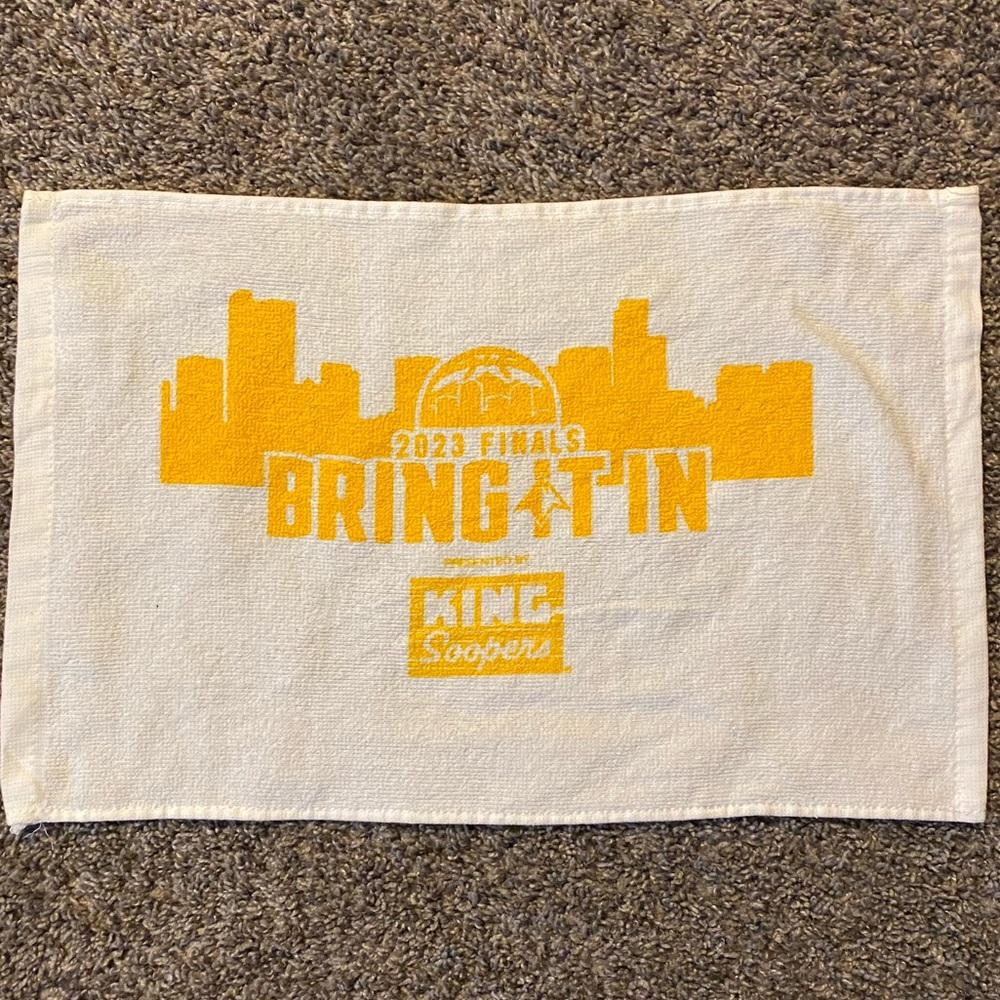 NWOT, 2023 Denver Nuggets Championship “Bring It In”Finals Rally Towel